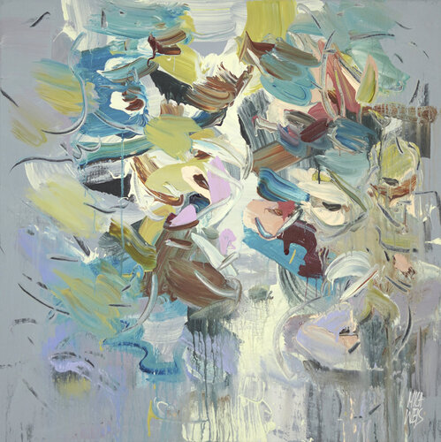 Blue Garden by Mila Weis, Painting for Sale on Singulart