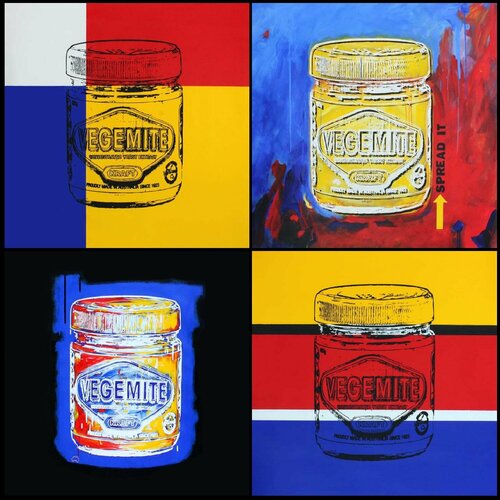 My Favourite Spread (after Piet Mondrian) di Merry Sparks, Pittura in vendita su Singulart
