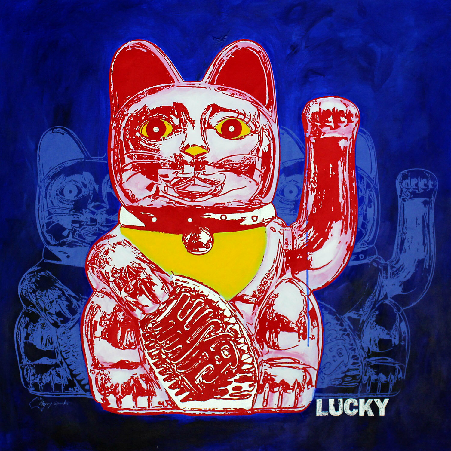 Count Yourself Lucky Merry Sparks Dipinto originale in vendita
