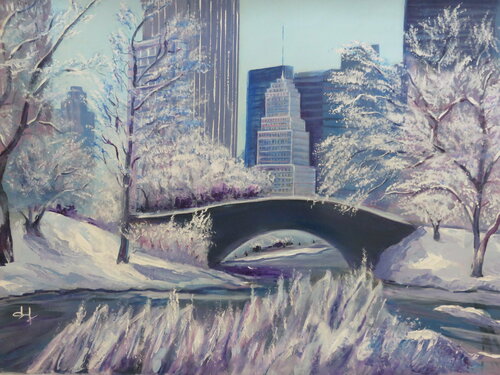 Promenade à Central Park en hiver Véronique Degabriel