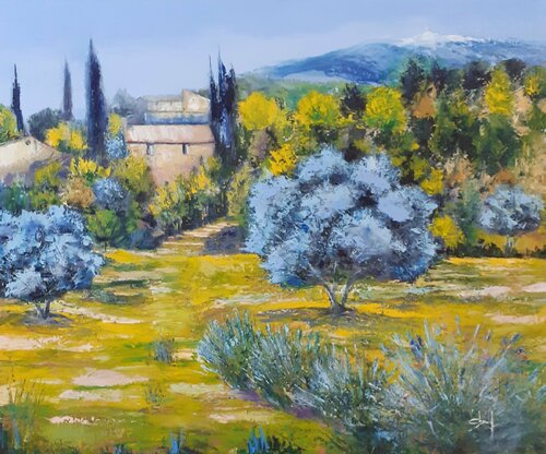 En Provence près du Ventoux par Véronique Degabriel, Peinture en vente sur Singulart