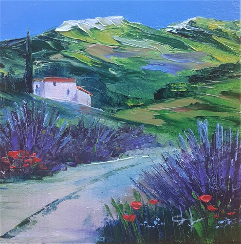 Petit chemin en Provence. by Véronique Degabriel, Painting for Sale on Singulart