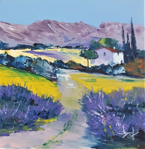 Le Luberon en Provence. Peinture paysage by Véronique Degabriel, Painting for Sale on Singulart