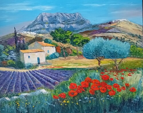 La Belle montagne Ste Victoire près d'Aix-en-Provence by Véronique Degabriel, Painting for Sale on Singulart