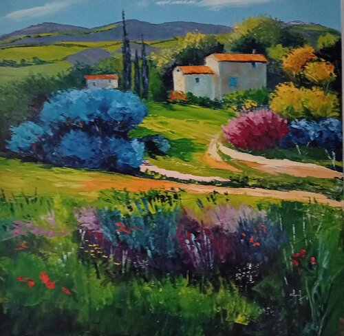 Le Printemps dans le Luberon s’en Provence by Véronique Degabriel, Painting for Sale on Singulart