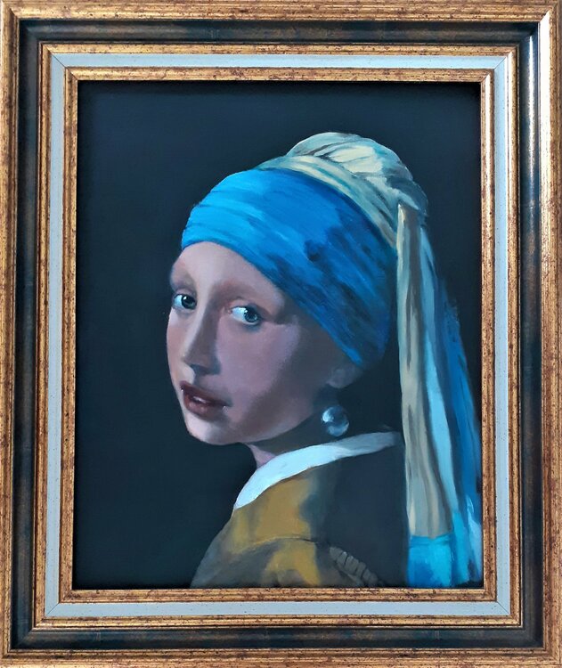 La jeune fille à la perle de Johannes Vermeer (Copie) Véronique Degabriel