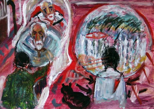 Looking for flowers von Gabriëlla Cleuren, Werk auf Papier kaufen auf Singulart