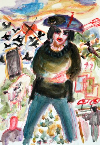 Bad feelings de Gabriëlla Cleuren, Obra en papel a la venta en Singulart