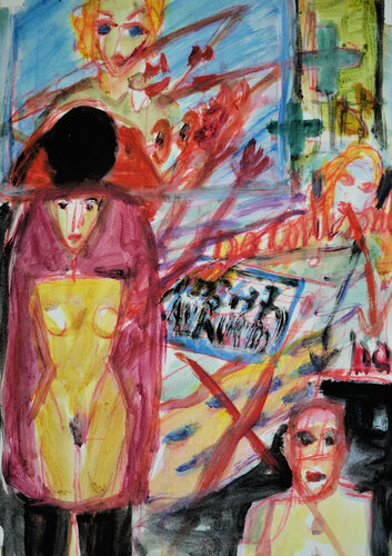 Don't take bad medicine par Gabriëlla Cleuren, Œuvre sur papier en vente sur Singulart