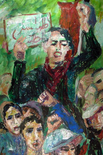 Arab indignados von Gabriëlla Cleuren, Werk auf Papier kaufen auf Singulart