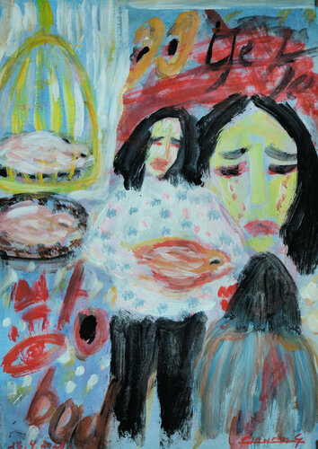 The dead little bird van Gabriëlla Cleuren, Werk op papier te koop op Singulart