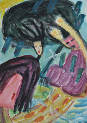 Catching up silence by Gabriëlla Cleuren, Work on Paper for Sale on Singulart