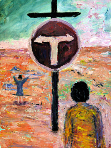 Where is the road? van Gabriëlla Cleuren, Werk op papier te koop op Singulart