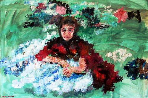 Washed on the beach di Gabriëlla Cleuren, Opera su carta in vendita su Singulart