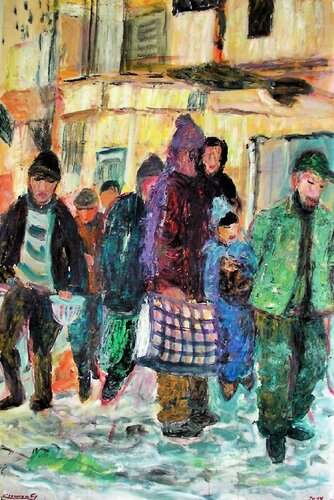 Syrian nomads 01 van Gabriëlla Cleuren, Werk op papier te koop op Singulart