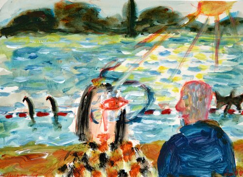 Sun effect di Gabriëlla Cleuren, Opera su carta in vendita su Singulart