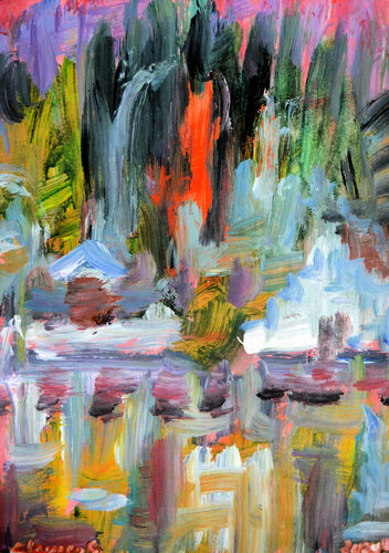 Last sun by Gabriëlla Cleuren, Work on Paper for Sale on Singulart