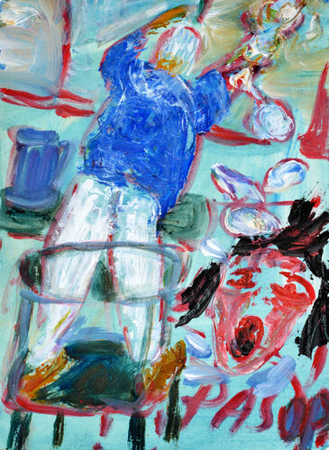 Breaking glasses van Gabriëlla Cleuren, Werk op papier te koop op Singulart