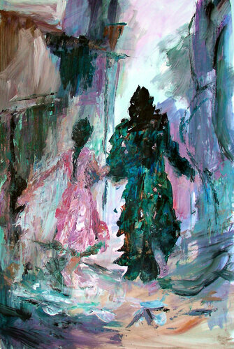 In the ruins by Gabriëlla Cleuren, 紙の作品 for Sale on Singulart