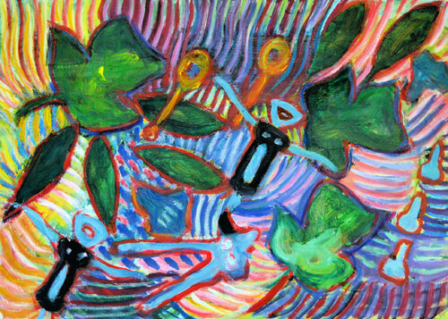 Ikebana 09 par Gabriëlla Cleuren, Peinture en vente sur Singulart