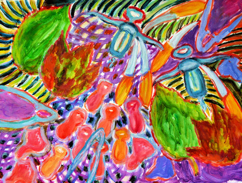 Ikebana 15 par Gabriëlla Cleuren, Œuvre sur papier en vente sur Singulart