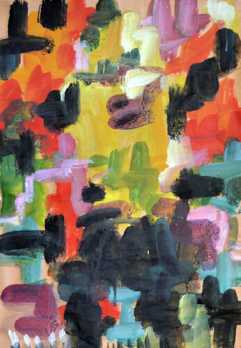 Yellow displeasure 03 par Gabriëlla Cleuren, Œuvre sur papier en vente sur Singulart