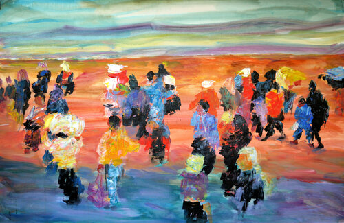 Wanderers 04 by Gabriëlla Cleuren, Work on Paper for Sale on Singulart
