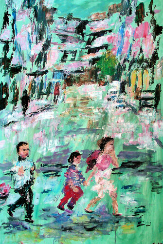 Wanderers 06 by Gabriëlla Cleuren, 종이 for Sale on Singulart
