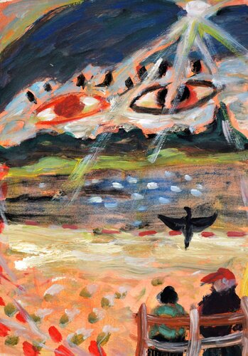 Tha sun always appears von Gabriëlla Cleuren, Malerei kaufen auf Singulart