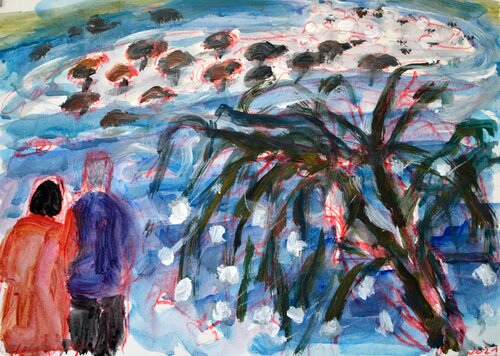 Icy walk von Gabriëlla Cleuren, Malerei kaufen auf Singulart