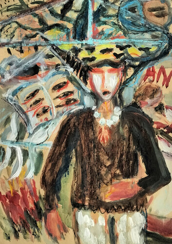 Too much hectic van Gabriëlla Cleuren, Schilderij te koop op Singulart