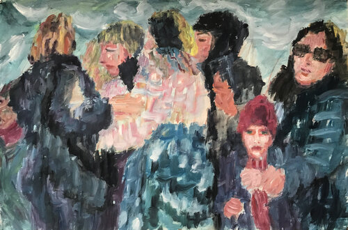 Women for their rights and for the child by Gabriëlla Cleuren, Painting for Sale on Singulart