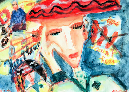 I can't hear - deafness di Gabriëlla Cleuren, Pittura in vendita su Singulart