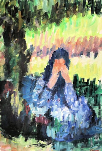 Weeping von Gabriëlla Cleuren, Malerei kaufen auf Singulart