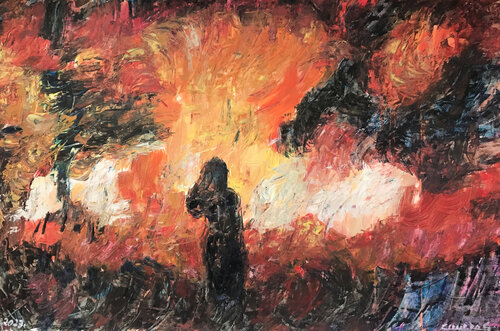 World on fire von Gabriëlla Cleuren, Malerei kaufen auf Singulart