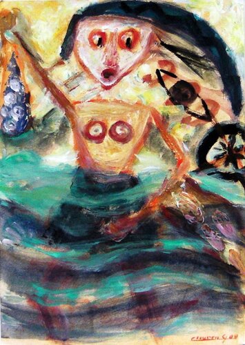 Escaping from the island di Gabriëlla Cleuren, Pittura in vendita su Singulart