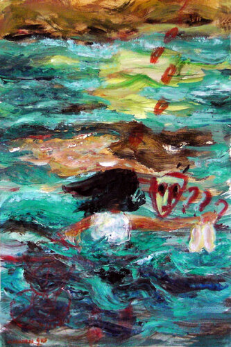 Will I reach the other side de Gabriëlla Cleuren, Pintura a la venta en Singulart