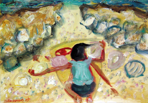 The upcoming water van Gabriëlla Cleuren, Schilderij te koop op Singulart