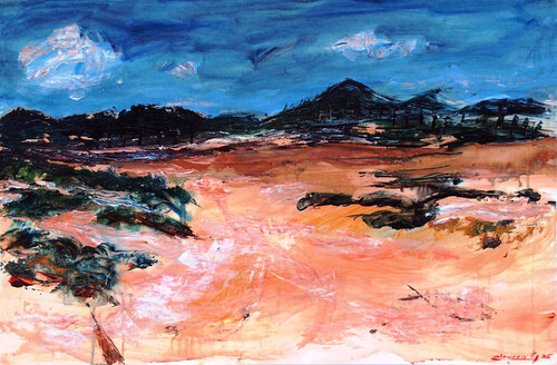 On the road to Sorobon van Gabriëlla Cleuren, Schilderij te koop op Singulart