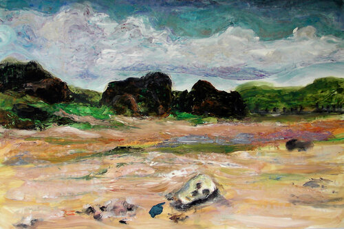 Island of oblivion di Gabriëlla Cleuren, Pittura in vendita su Singulart