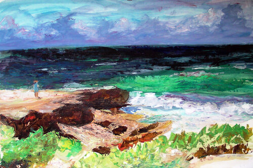 Alone with nature 03 di Gabriëlla Cleuren, Pittura in vendita su Singulart