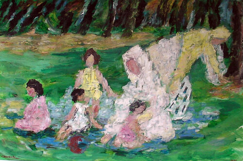 New Inhabitants 05 van Gabriëlla Cleuren, Schilderij te koop op Singulart