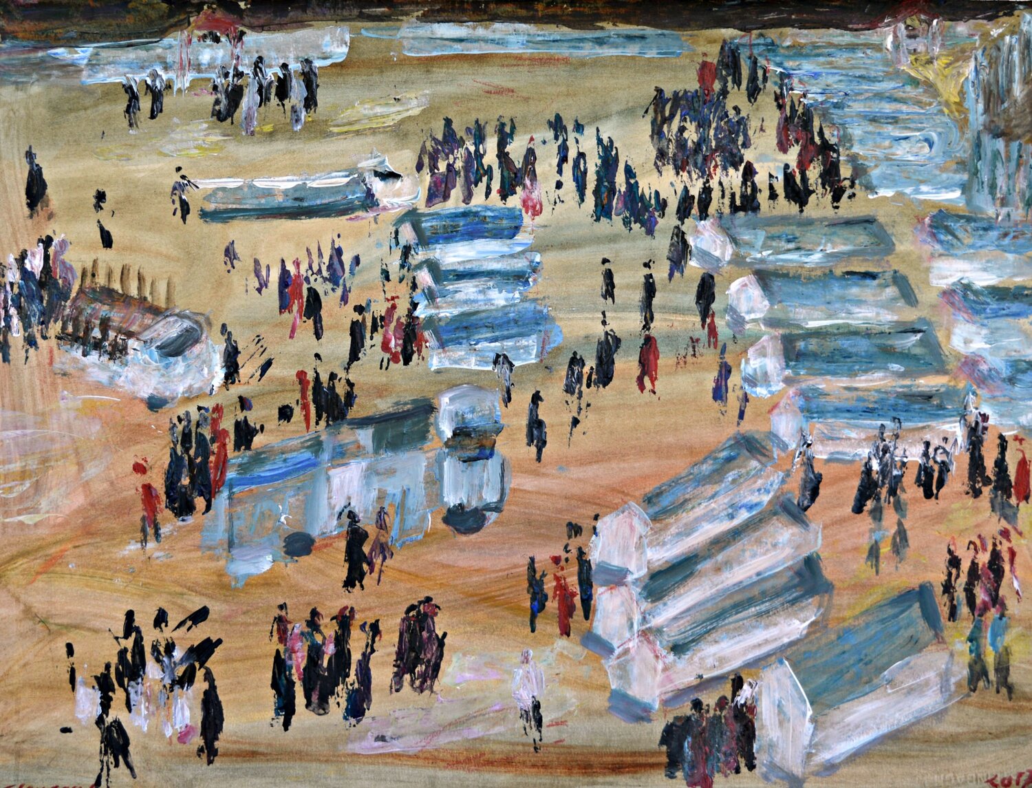 The new village Gabriëlla Cleuren Werk auf Papier zu verkaufen