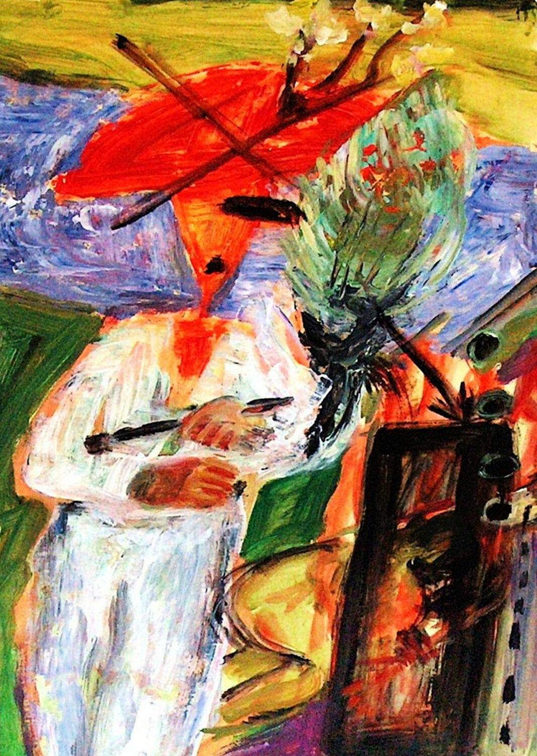 Enclosed woman Gabriëlla Cleuren Werk auf Papier zu verkaufen