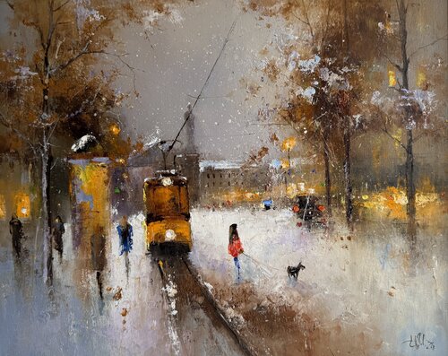 It was winter, it was the first day of vacation by Igor Medvedev, Painting for Sale on Singulart