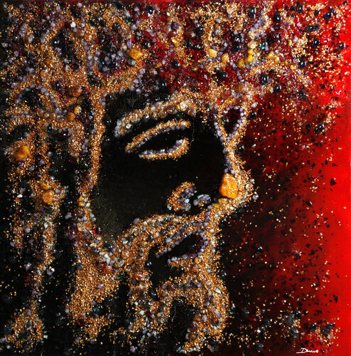Il Cristo di Enrico Nicodemo - Demó, Pittura in vendita su Singulart