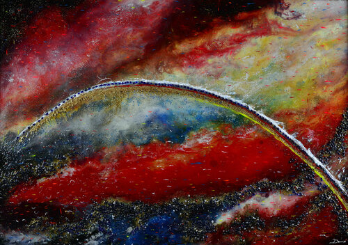 Piovono baci dal cielo von Enrico Nicodemo - Demó, Malerei kaufen auf Singulart