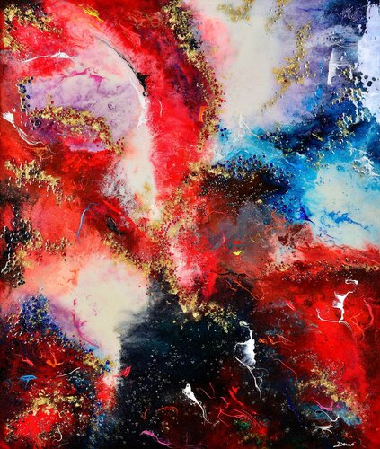Volano petali di colore par Enrico Nicodemo - Demó, Peinture en vente sur Singulart