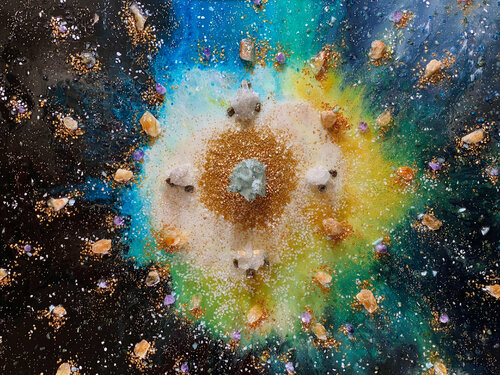 Da qualche parte dell'universo ci rincontreremo van Enrico Nicodemo - Demó, Schilderij te koop op Singulart