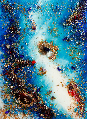 Guardando la mia pietra...Sagittario par Enrico Nicodemo - Demó, Peinture en vente sur Singulart